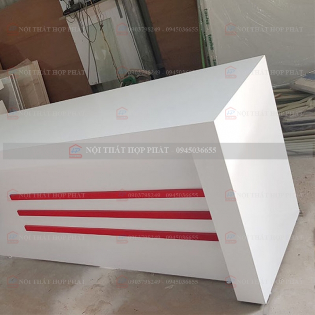 Quầy Lễ Tân Thấp QLTTG615 - Quầy Thu Ngân, Quầy Trung Tâm, Quầy Gỗ Công Nghiệp Hiện Đại